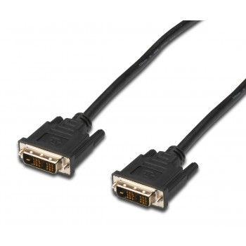 Kabel DVI DIGITUS AK-320107-020-S DVI-D SingleLink (18+1) M/M 2m czarny