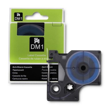 Rurka termokurczliwa Qoltec do drukarek DYMO D1 / DM1 | 9mm*1.5m | Biała | Czarny nadruk