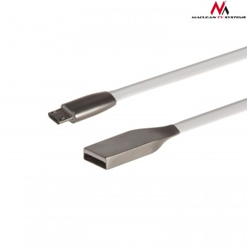 Kabel USB 2.0 Maclean MCTV833W USB A (M) - Micro USB B (M) biały 1m