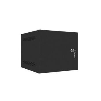Szafa instalacyjna Rack wisząca 10" 4U 280x310mm czarna Lanberg (flat pack) drzwi metalowe