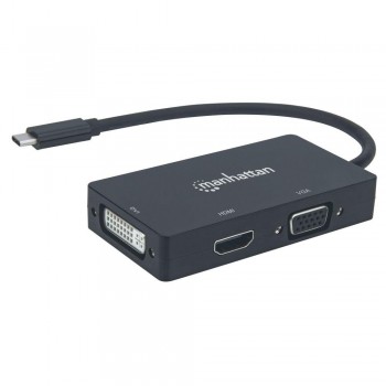 Kabel adapter Manhattan USB-C 3.1 na HDMI/DVI/VGA Multiport