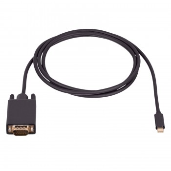 Kabel adapter Akyga AK-AV-17 USB C - VGA 1,8m czarny