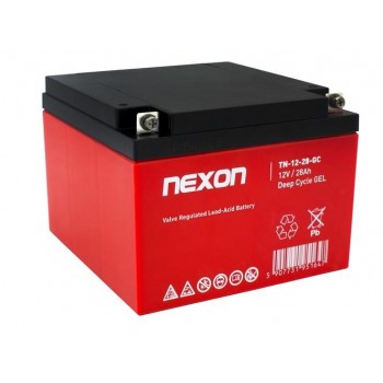 Akumulator żelowy Nexon TN-GEL 12V 28Ah long life (12l) - głębokiego rozładowania i pracy cyklicznej