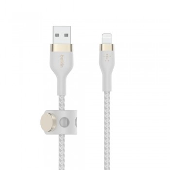 Kabel Lightning BELKIN CAA010BT2MWH USB-A, M/M, 2m, oplot, biały