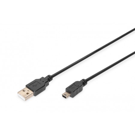 Kabel DIGITUS AK-300130-018-S USB2.0 Canon USB A/miniUSB B 1,8m