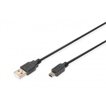 Kabel DIGITUS AK-300130-018-S USB2.0 Canon USB A/miniUSB B 1,8m