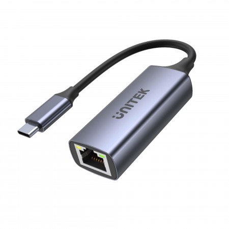 Kabel adapter Unitek U1323A USB-C - RJ45, 1Gbps, LAN, Ethernet, PD 100W