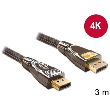 Kabel Delock DisplayPort M/M 20 Pin v1.2 3m 4K antracyt