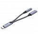Kabel adapter Unitek M205A USB-C - MiniJack 3,5mm, USB-C 60W