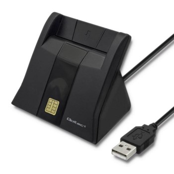 Czytnik kart chipowych ID Qoltec | USB 2.0 | Plug&Play | stojący