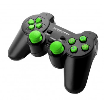 Gamepad PS2/PS3/PC USB Esperanza "Corsair" czarno/zielony