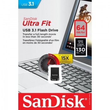 Pendrive SanDisk Ultra Fit 64GB USB 3.1 130MB/s