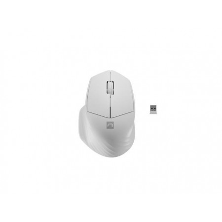 Mysz bezprzewodowa Natec Siskin 2 optyczna 1600 DPI BT 5.0 + 2.4 GHz biała