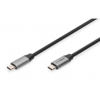 Kabel USB 3.0 DIGITUS PREMIUM 60W/5Gbps Typ USB C/USB C M/M czarny 0,5m
