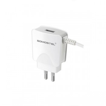 Ładowarka sieciowa Somostel SMS-A03 2A + kabel micro USB 2.1A biała