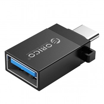 Adapter USB Orico CBT-UT01-BK-BP USB-C na USB-A alu czarny zawieszka