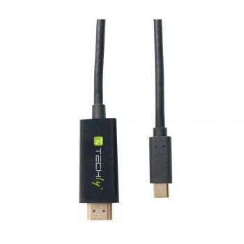 Kabel/Adapter Techly USB-C / HDMI 4K-60Hz DP Alt Mode 2m czarny