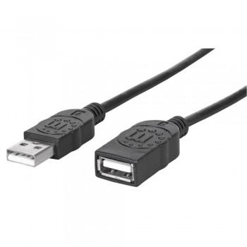 Kabel / Przedłużacz Manhattan USB 2.0 A-A M/F 1m czarny