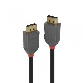 Kabel DisplayPort 1.2, LINDY Anthra Line 4K UHD M/M, czarny, 5m