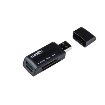 Czytnik kart Natec Mini Ant 3 SDHC MMC M2 MicroSD USB 2.0 Black