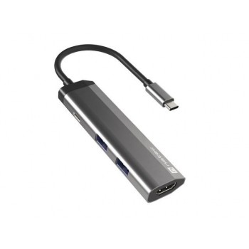 Stacja dokująca USB Natec Fowler Slim Multiport USB-C PD, 2x USB 3.0, HDMI 4K, USB-C