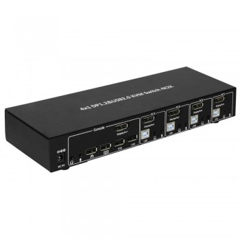 Przełącznik Techly KVM DisplayPort / USB 4x1 4K*30Hz, HUB USB 2.0