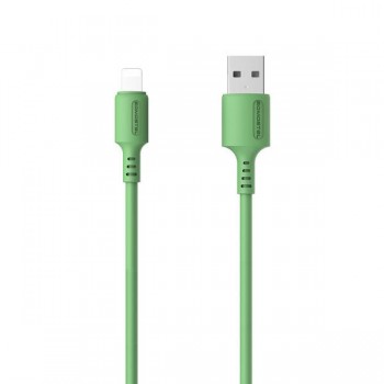 Kabel Somostel SMS-BP06 USB Iphone 3.1A Quick Charger 1.2m Powerline Macaron zielony