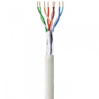 Kabel instalacyjny Techly 100% miedź skrętka Cat.6 F/UTP linka 305m szary