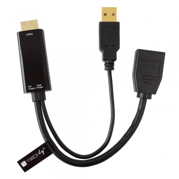 Kabel adapter Techly HDMI na DisplaPort 4K*30Hz z zasilaniem USB