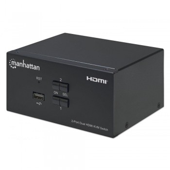 Przełącznik KVM Manhattan HDMI / USB 2x1 Dual-Monitor Video 4K*30Hz