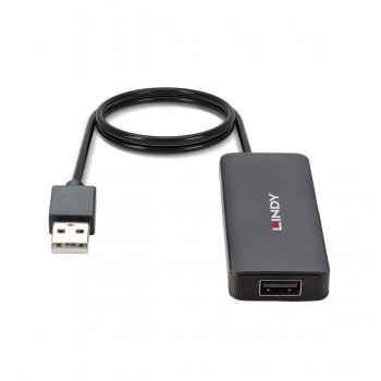 Hub USB 2.0 LINDY 4 Port czarny