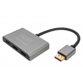 Hub/Koncentrator DIGITUS 3-portowy DisplayPort na 2xDisplayPort/1xHDMI 4K/60Hz MST 0,2m