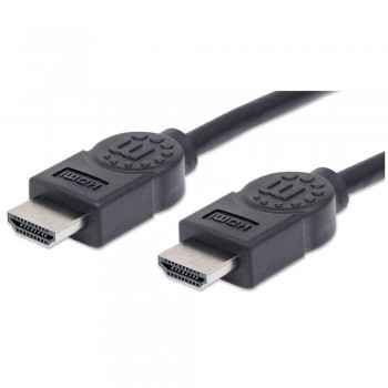 Kabel Manhattan HDMI-HDMI Ethernet 4K*30Hz ARC Ekranowany 1m czarny