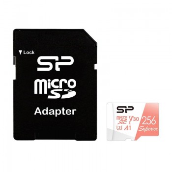 Karta pamięci Silicon Power microSDXC Superior 256GB V30 UHS-1 U3 A1 + ADAPTER