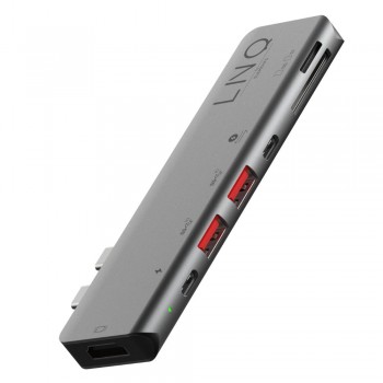 Replikator portów LINQ PRO Multiport USB-C Hub 7w2 (HDMI 4K/60Hz, USB-C TB4, USB-C PD3.0 100W, 2x USB-A, czytnik TF/MicroSD, SD)