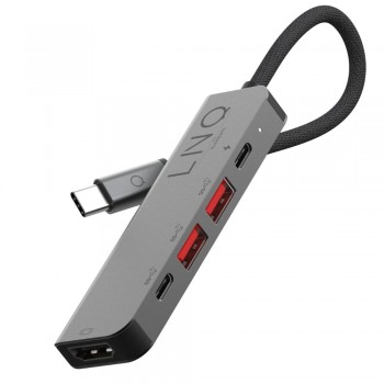Replikator portów LINQ PRO Multiport USB-C Hub 5w1 (HDMI 4K/60Hz, USB-C, USB-C PD3.0 100W (do ładowania), 2x USB-A)