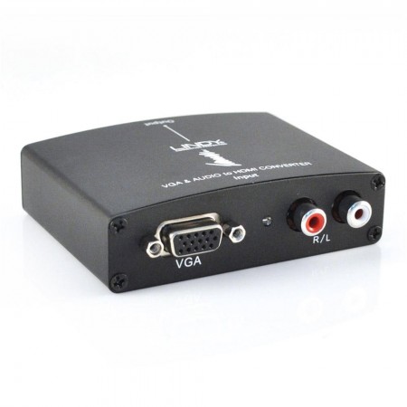 Konwerter VGA oraz Audio na HDMI LINDY czarny