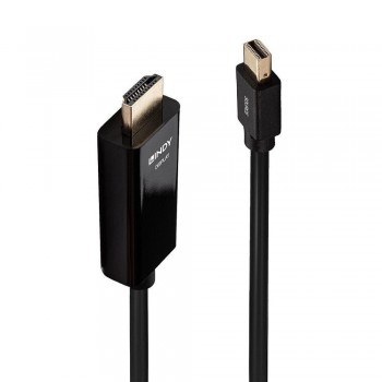Kabel adapter LINDY Mini DisplayPort - HDMI 10.2G 3m czarny 4K UHD 30Hz