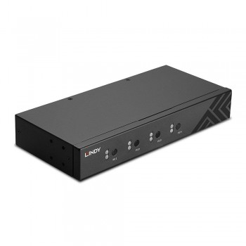 Przełącznik KVM LINDY 4-portowy USB 2.0 & Audio KM Switch
