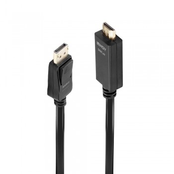 Kabel adapter LINDY DisplayPort - HDMI M/M 10.2G 1m czarny 4K UHD 30Hz