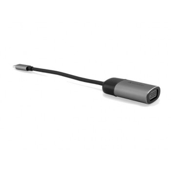 Kabel adapter Verbatim USB type-C(M) - VGA(F) 0,1m czarno-srebrny