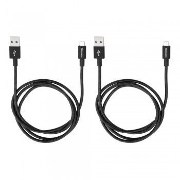 Kable Verbatim micro USB-B(M) - USB-A(M) 1m 2-pak czarny