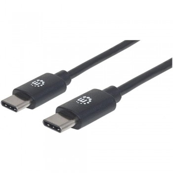 Kabel USB 2.0 Manhattan Typ-C M/M 60W 3A PD QC 480Mbps 2m czarny