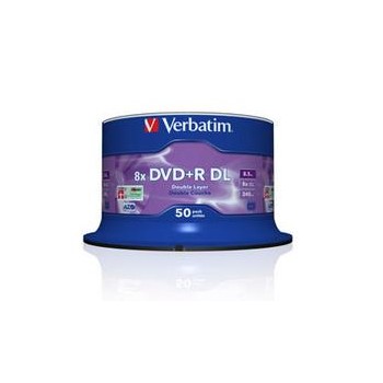 DVD+R Verbatim 8x 8,5GB  Cake 50 szt DL