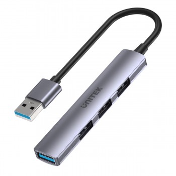 Hub USB Unitek H1208A 1xUSB-A 5 Gbps, 3xUSB-A 2.0 alu