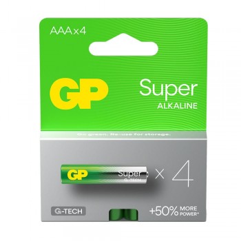 Bateria alkaliczna AAA / LR03 GP Super Alkaline G-TECH - 4 sztuki