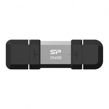 Pendrive Silicon Power Mobile C51 256GB USB-A USB 3.2 Type-C 200MB/s Srebrny