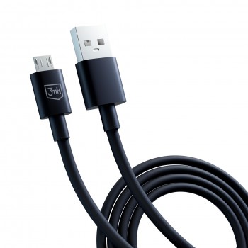 Kabel USB A do Micro - 3mk Hyper Cable A to Micro 1.2m 5V 2,4A Czarny