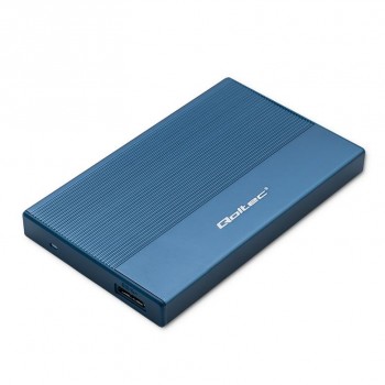 Obudowa/kieszeń Qoltec na dysk SSD HDD 2.5" | SATA | USB 3.0 | Super speed 5Gb/s | 2TB | Niebieski