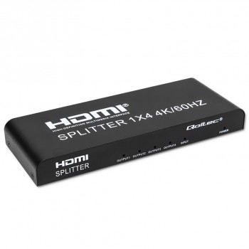 Rozdzielacz aktywny Qoltec Splitter 4 x HDMI 4K x 2K | 6Gb/s | 60Hz